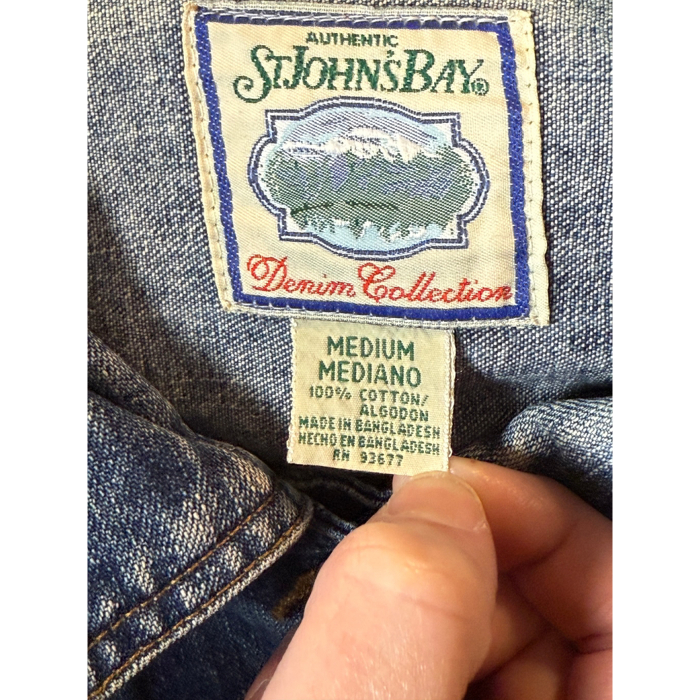 St. John’s Bay Denim Collection Blue Jean Jacket Women’s Medium - Picture 2 of 6